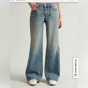 Pacsun Casey Low Rise Baggy Jeans Medium Indigo Tinted Size 26
